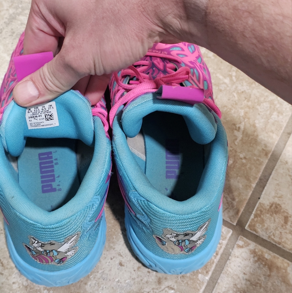 Puma Men 9.5 MB.04 LaMelo Ball Hornets Poison Pink Orchid Sneaker Rare Statement - Picture 7 of 8